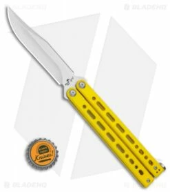 Bear Ops Bear Song VIII Butterfly Knife Yellow Clip Point (4.5" Satin) 7 Bear Ops Bear Song VIII Butterfly Knife Yellow Clip Point (4.5" Satin) -Kershaw Sales Shop Bear Ops Bear Song VIII Butterfly Knife Yellow Clip Point 4.5in Satin B 800 SSYW S BHQ 113965 LS Bottlecap