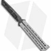 Bear Ops Bear Song VIII Butterfly Knife Tanto Gray Steel (4.5" Damascus)
