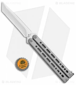 Bear Ops Bear Song VIII Butterfly Knife Tanto Gray Steel (4.5" Satin) -Kershaw Sales Shop Bear Ops Bear Song VIII Butterfly Tanto Satin B 810 SS S BHQ 102070 jr bottlecap