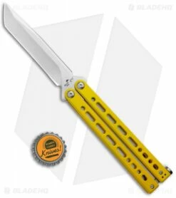 Bear Ops Bear Song VIII Butterfly Knife Tanto Yellow Steel (4.5" Satin) -Kershaw Sales Shop Bear Ops Bear Song VIII Butterfly Yellow Tanto Satin B 810 SSYW S BHQ 124341 jr bottlecap