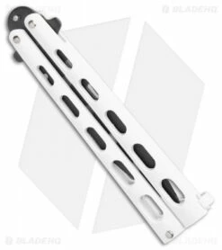 Bear & Son 115WTR Large Butterfly Knife Trainer White (4" Black) -Kershaw Sales Shop Bear Son 115WTR Large Butterfly Trainer White Black BHQ 107301 jr side