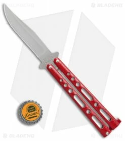 Bear & Son 117 Large Butterfly Knife Red (4" Satin) 7 Bear & Son 117 Large Butterfly Knife Red (4" Satin) -Kershaw Sales Shop Bear Son 117 large butterfly knife red satin BHQ 72584 er bottlecap