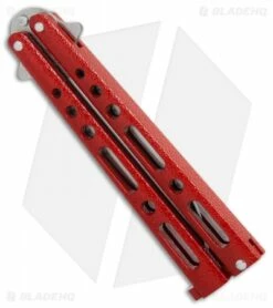 Bear & Son 117 Large Butterfly Knife Red (4" Satin) 6 Bear & Son 117 Large Butterfly Knife Red (4" Satin) -Kershaw Sales Shop Bear Son 117 large butterfly knife red satin BHQ 72584 er spine