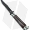 Bear & Son BW17T Butterfly Knife Black Walnut (4.125" Black)