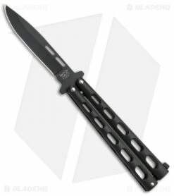 Bear & Son 115B Large Butterfly Knife Black (4" Black)