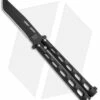 Bear & Son 115TANB Tanto Butterfly Knife Black (4" Black)