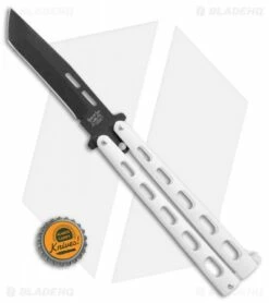 Bear & Son Large Butterfly Knife Tanto White (3.9" Black) 115TANW -Kershaw Sales Shop Bear Son Large Butterfly tanto white black BHQ 76613 er bottlecap