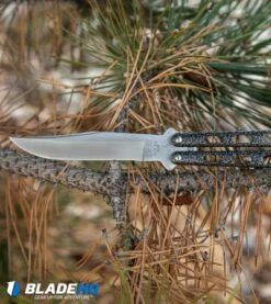 Bear & Son 114 Butterfly Knife Balisong Silver Speckle (4" Satin) -Kershaw Sales Shop Bear and Son 114 Butterfly Balison Silver Speckle BHQ 0365 jr