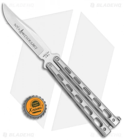 Bear & Son 30th Anniversary SS14-D2 Polished Butterfly Knife (5" Satin) 4 Bear & Son 30th Anniversary SS14-D2 Polished Butterfly Knife (5" Satin) - Image 4