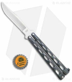 Bear & Son 5" Butterfly Knife Galaxy (4" Satin) 114GX -Kershaw Sales Shop Bear and Son 5in Galaxy Butterfly Sparkle Satin BHQ 140719 jr bottlecap