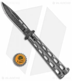 Bear & Son Butterfly Knife Silver Vein (4" Damascus) 115DSV 7 Bear & Son Butterfly Knife Silver Vein (4" Damascus) 115DSV -Kershaw Sales Shop Bear and Son Butterfly Black Damascus 115DSV BHQ 83522 jr bottlecap