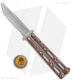 Bear & Son Butterfly Carbon Steel Knife Copper Vein (5" Stonewash) -Kershaw Sales Shop Bear and Son Butterfly Copper Vein SW BHQ 135528 jr bottlecap