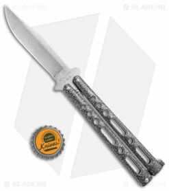 Bear & Son 117 Large Butterfly Knife Gray (4" SW) BC117SSW -Kershaw Sales Shop Bear and Son Butterfly Gray SW BHQ 139093 jr bottlecap