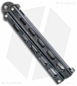 Bear & Son 114 Butterfly Tanto Knife Galaxy (4" Damascus) 114GXAD -Kershaw Sales Shop Bear and Son Large Butterfly Tanto Galaxy Damascus BHQ 141496 jr side