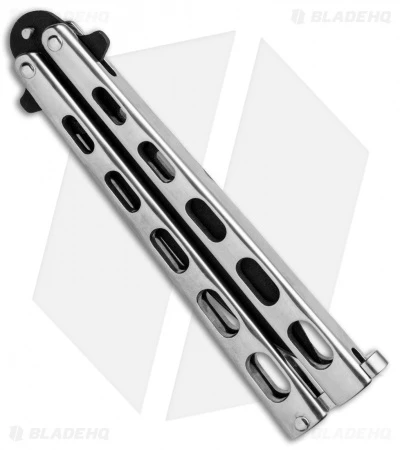 Bear & Son Spear Point Butterfly Knife Stainless Steel (4.1" Black) SS15 3 Bear & Son Spear Point Butterfly Knife Stainless Steel (4.1" Black) SS15 - Image 3