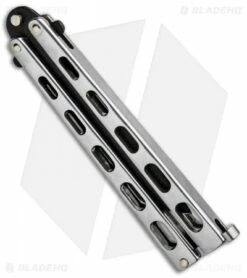 Bear & Son Tanto Butterfly Knife Stainless Steel (4.1" Black) SS15TAN -Kershaw Sales Shop Bear and Son Tanto Butterfly SS Black SS15TAN BHQ 87938 jr side