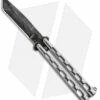 Bear & Son Tanto Butterfly Knife Stainless Steel (4.1" Damascus) SS14AD