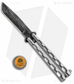 Bear & Son Tanto Butterfly Knife Stainless Steel (4.1" Damascus) SS14AD 7 Bear & Son Tanto Butterfly Knife Stainless Steel (4.1" Damascus) SS14AD -Kershaw Sales Shop Bear and Son Tanto Butterfly SS Damascus SS14AD BHQ 88455 jr bottlecap