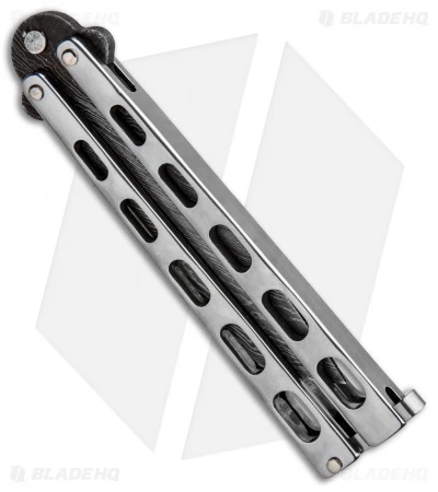 Bear & Son Tanto Butterfly Knife Stainless Steel (4.1" Damascus) SS14AD 3 Bear & Son Tanto Butterfly Knife Stainless Steel (4.1" Damascus) SS14AD - Image 3