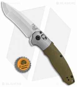 Benchmade 496 Vector AXIS-Assist Knife OD Green G-10 (3.6" Satin) -Kershaw Sales Shop Benchmade 496 Vector Assist OD green G 10 Satin BHQ 101194 jr bottlecap
