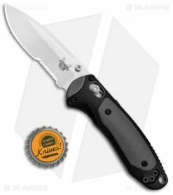 Benchmade 595S Mini Boost AXIS-Assist Knife Black/Gray (3.11" Satin Serr) -Kershaw Sales Shop Benchmade 595S Mini Boost AXIS Assist Black Gray Satin Serr BHQ 78912 jr bottlecap