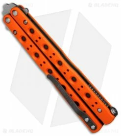 Benchmade 51 Morpho Balisong Butterfly Knife Orange G-10 (4.25" SW) 51-1801 -Kershaw Sales Shop Benchmade Balisong Orange jr side