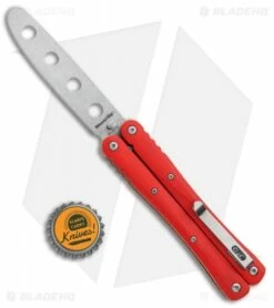 BlackFox Balisong Butterfly Trainer Knife Red G-10 (3.8" Stonewash) -Kershaw Sales Shop Black Fox Balisong Trainer Red G 10 Satin BF 501 TK BHQ 85182 jr bottlecap