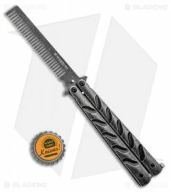 Boker Magnum Balicomb Butterfly Trainer Black Stonewash (3.88" Comb) -Kershaw Sales Shop Boker Magnum Balicomb Butterfly Trainer Comb BHQ 94433 ns bottlecap