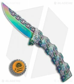 Boker Magnum Chained Rainbow Spring Assisted Knife (3.375" Spectrum) 01MB635 -Kershaw Sales Shop Boker Magnum Chained Rainbow BHQ 80865 er bottlecap