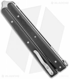 Boker Plus Balisong Tactical Large Butterfly Knife Black G-10 (4.2" Satin) -Kershaw Sales Shop Boker Plus Balisong Tactical Large Butterfly Black G 10 Satin BHQ 120629 jr side 2