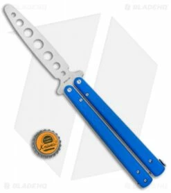 Boker Plus Balisong Trainer Butterfly Knife Blue G-10 (4" Satin) -Kershaw Sales Shop Boker Plus Balisong Trainer Blue G 10 Satin 01BO714SOI BHQ 99635 jr bottlecap