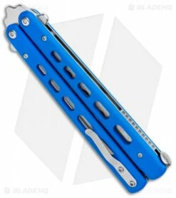 Boker Plus Balisong Trainer Butterfly Knife Blue G-10 (4" Satin) 01BO713 7 Boker Plus Balisong Trainer Butterfly Knife Blue G-10 (4" Satin) 01BO713 -Kershaw Sales Shop Boker Plus Balisong Trainer Blue Holes G 10 Satin 01BO713SOI BHQ 99634 jr side