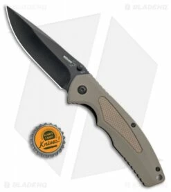 Boker Plus Gemini NGA Spring Assisted Knife Coyote Brown (3.5" Black) 01BO504 -Kershaw Sales Shop Boker Plus Gemini NGA SA Coyote Brown Black 01BO504 BHQ 105725 jr bottlecap
