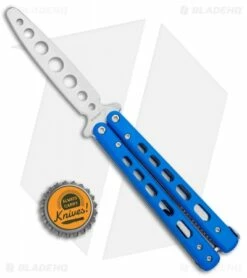 Boker Plus Mini Balisong Trainer Blue G-10 (3.25" Satin) 01BO715SOI -Kershaw Sales Shop Boker Plus Mini Balisong Trainer Blue Holes G 10 Satin 01BO715SOI BHQ 99636 jr bottlecap