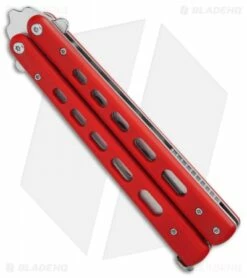 Boker Plus Balisong Trainer Butterfly Knife Red G-10 (4" Satin) 01BO712 6 Boker Plus Balisong Trainer Butterfly Knife Red G-10 (4" Satin) 01BO712 -Kershaw Sales Shop Boker Plus balisong trainer red G10 satin BHQ 76461 er spine