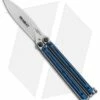 Bradley Kimura Butterfly Balisong Knife Black/Blue G-10 (3.9" Bead Blast)