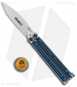 Bradley Kimura Butterfly Balisong Knife Black/Blue G-10 (3.9" Bead Blast) -Kershaw Sales Shop Bradley Kimura Butterfly Balisong SP Black Blue BCC905 BHQ 91944 jr bottlecap