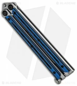 Bradley Kimura Butterfly Balisong Knife Black/Blue G-10 (3.9" Bead Blast) -Kershaw Sales Shop Bradley Kimura Butterfly Balisong SP Black Blue BCC905 BHQ 91944 jr side