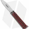 Bradley Kimura Butterfly Balisong Knife Black/Red G-10 (3.9" Bead Blast)