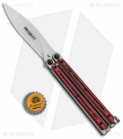 Bradley Kimura Butterfly Balisong Knife Black/Red G-10 (3.9" Bead Blast) -Kershaw Sales Shop Bradley Kimura Butterfly Balisong SP Black Red G 10 BCC904 BHQ 91619 jr bottlecap 1