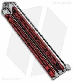 Bradley Kimura Butterfly Balisong Knife Black/Red G-10 (3.9" Bead Blast) -Kershaw Sales Shop Bradley Kimura Butterfly Balisong SP Black Red G 10 BCC904 BHQ 91619 jr side