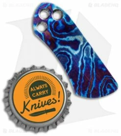 CMF Metalworks Heated Timascus Spyderco Pocket Clip - Blue/Purple 5 CMF Metalworks Heated Timascus Spyderco Pocket Clip - Blue/Purple -Kershaw Sales Shop CMF Metalworks Heated Timascus Spyderco Pocket Clip Blue Purple BHQ 74695 jr bottlecap