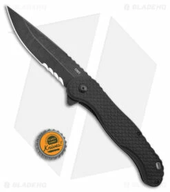 CRKT Antonio Rodriquez Taco Viper Liner Lock Black W/ Veff Serrations (3" Black) -Kershaw Sales Shop CRKT Antonio Rodriquez Taco Viper LL Black Veff Serrations Black BHQ 178675 jr bottlecap