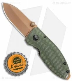 CRKT Burnley Desert Warrior Squid Knife Green Micarta (2.25" Copper D2) -Kershaw Sales Shop CRKT Burnley Desert Warrior Squid Knife Green Micarta 2.25 Copper D2 BHQ 116188 LS Bottlecap