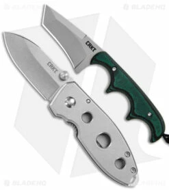 CRKT Burnley Squid Holey + Folts Minimalist Tanto Neck Knife Bundle