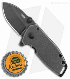CRKT Burnley Squid Compact Frame Lock Knife (1.75" Black SW) -Kershaw Sales Shop CRKT Burnley Squid Compact FL Black SW BHQ 178665 jr bottlecap
