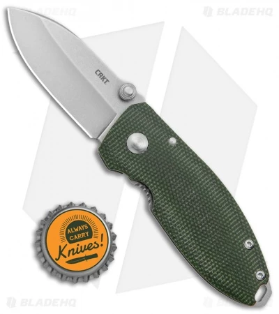 CRKT Exclusive Burnley Squid Frame Lock Knife Green Micarta (2.25" Stonewash D2) 4 CRKT Exclusive Burnley Squid Frame Lock Knife Green Micarta (2.25" Stonewash D2) - Image 4
