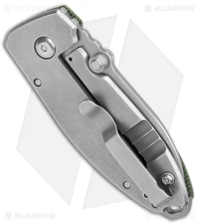 CRKT Exclusive Burnley Squid Frame Lock Knife Green Micarta (2.25" Stonewash D2) 3 CRKT Exclusive Burnley Squid Frame Lock Knife Green Micarta (2.25" Stonewash D2) - Image 3