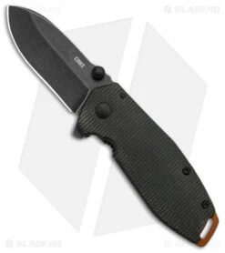 CRKT Burnley Squid Flipper Assisted Opening Knife Green Micarta (2.4" Smokewash)