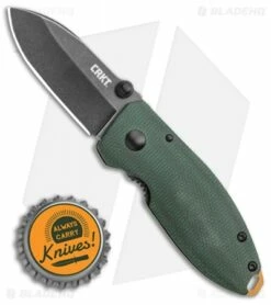CRKT Burnley Squid Frame Lock Knife Green Micarta (2.25" Smokewash D2) -Kershaw Sales Shop CRKT Burnley Squid Frame Lock Knife Green Micarta 2.25 Smokewash D2 BHQ 111825 LS Bottlecap